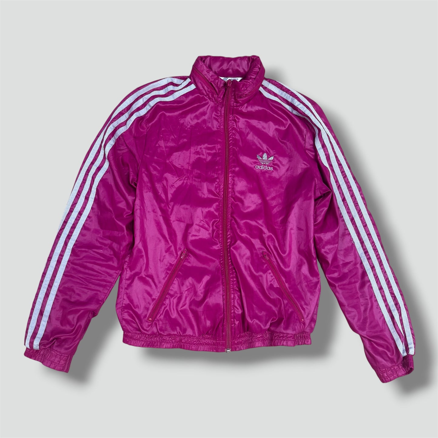 Adidas shiny pink y2k rainjacket
