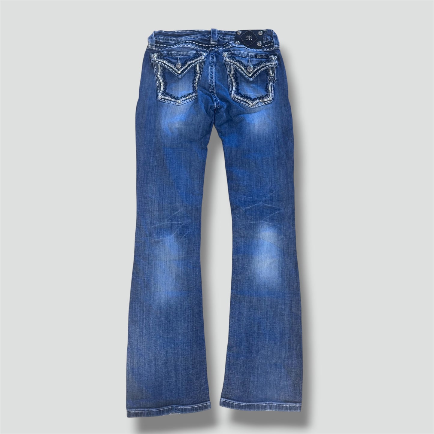 Miss Me ripped bootcut jeans reworked