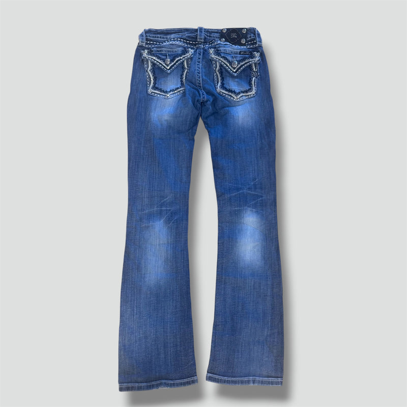 Sourced limited accessories and clothes Miss Me ripped bootcut jeans reworked – Secondhand Streetwear