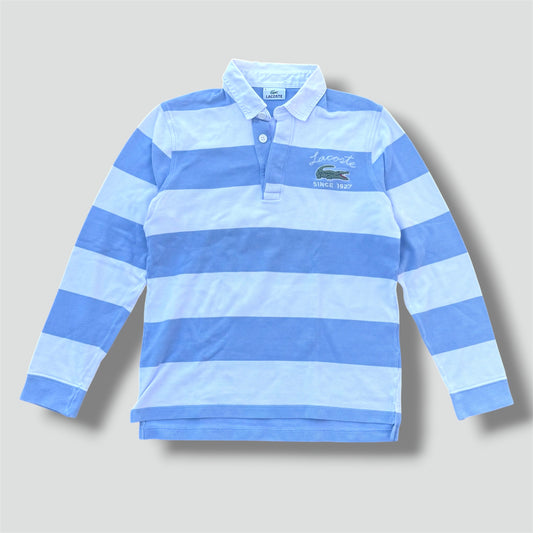 Lacoste vintage skyblue striped long polo