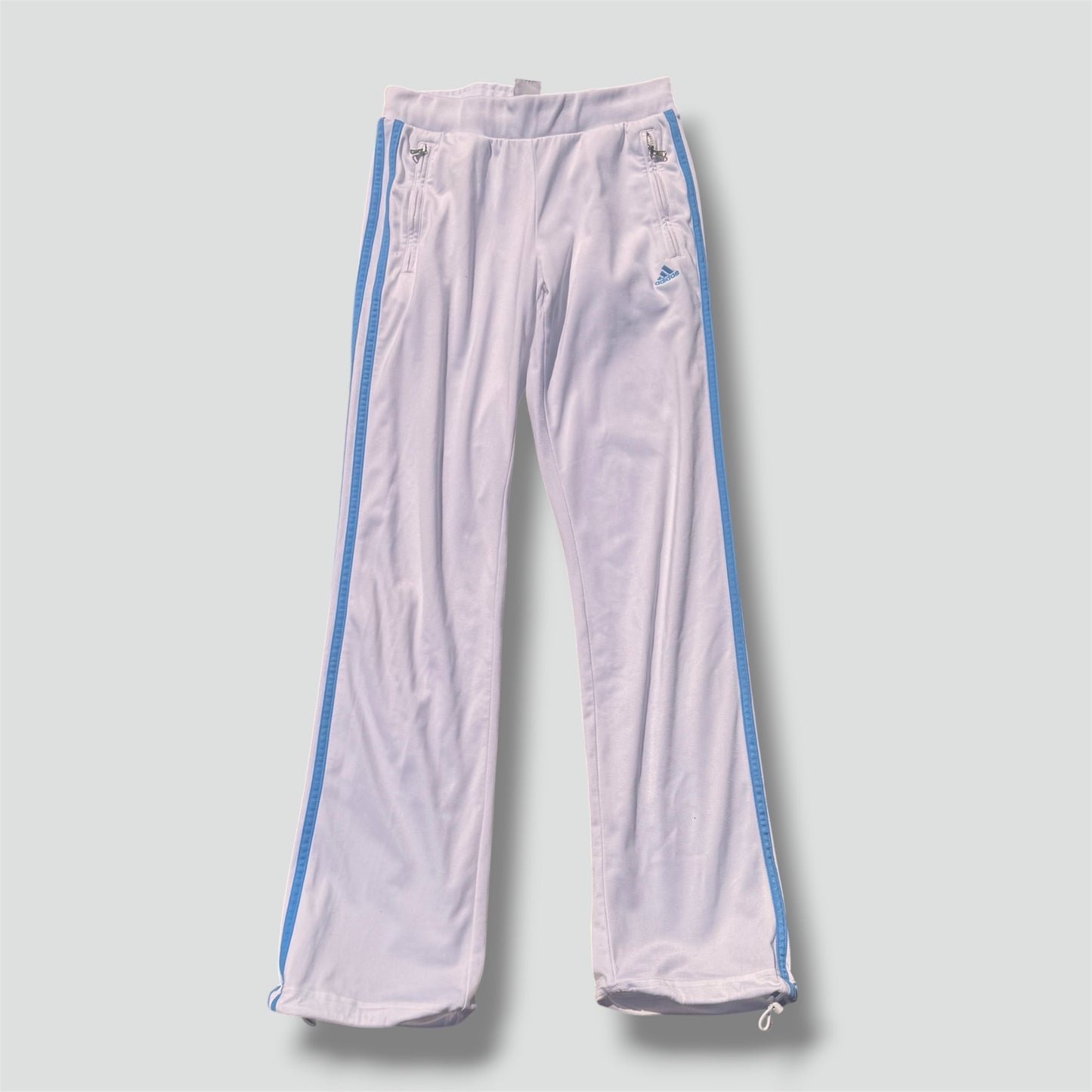 Adidas white three striped Y2K sweatpants