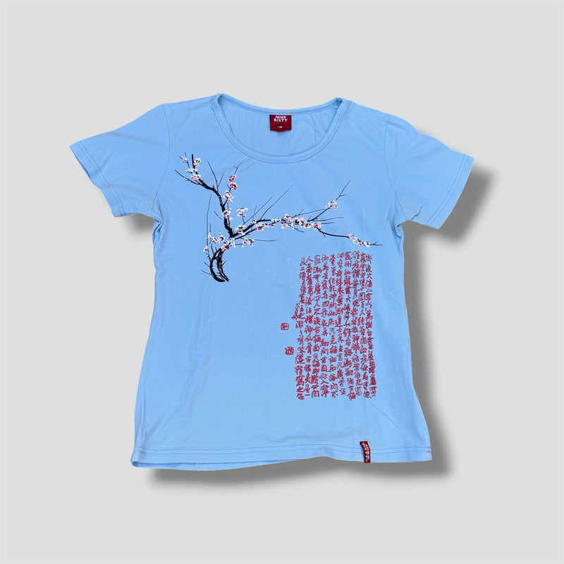 Sourced limited accessories and clothes Miss Sixty Asian Leaves Y2K t-shirt – Secondhand Streetwear