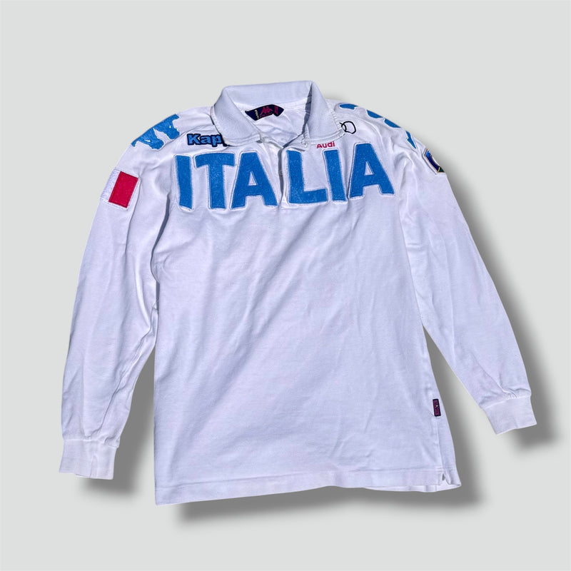 Sourced limited accessories and clothes Kappa Audi white retro longsleeve poloshirt – Secondhand Streetwear