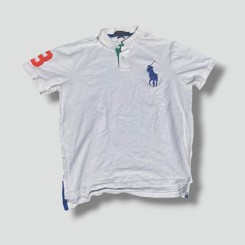 Sourced limited accessories and clothes Polo Ralph Lauren Big Pony white poloshirt – Secondhand Streetwear