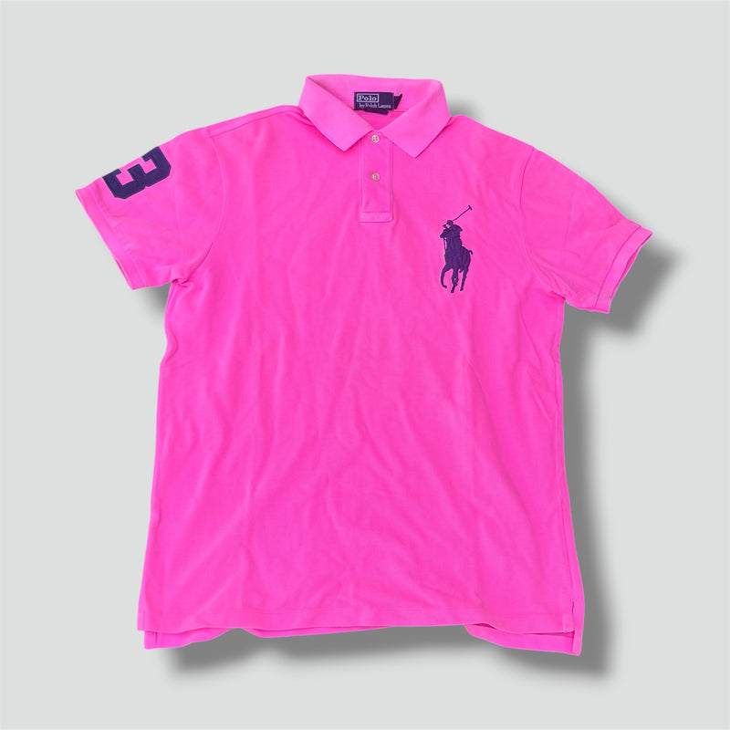 Sourced limited accessories and clothes Polo Ralph Lauren Big Pony pink poloshirt – Secondhand Streetwear