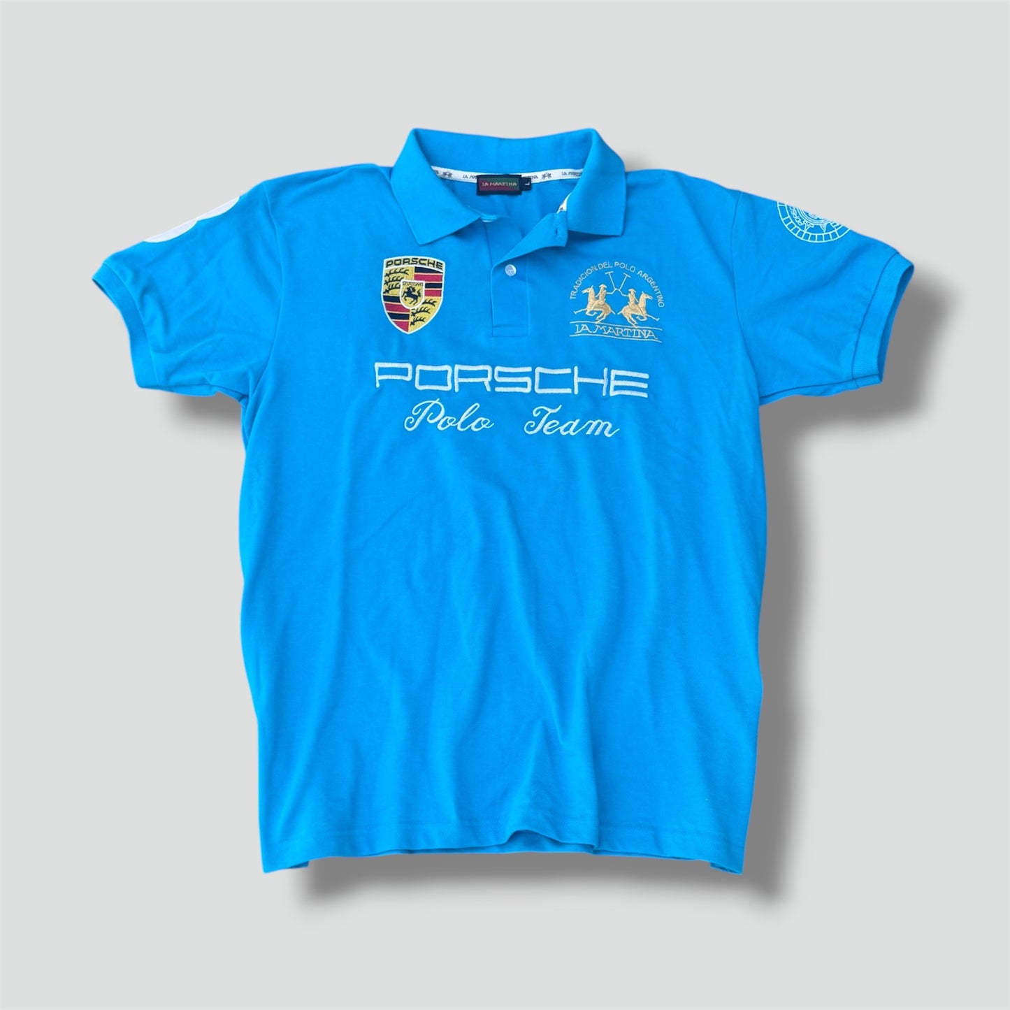 La Martina Porsche 2014 skyblue poloshirt