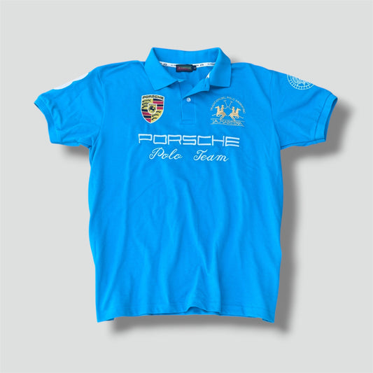 La Martina Porsche 2014 skyblue poloshirt