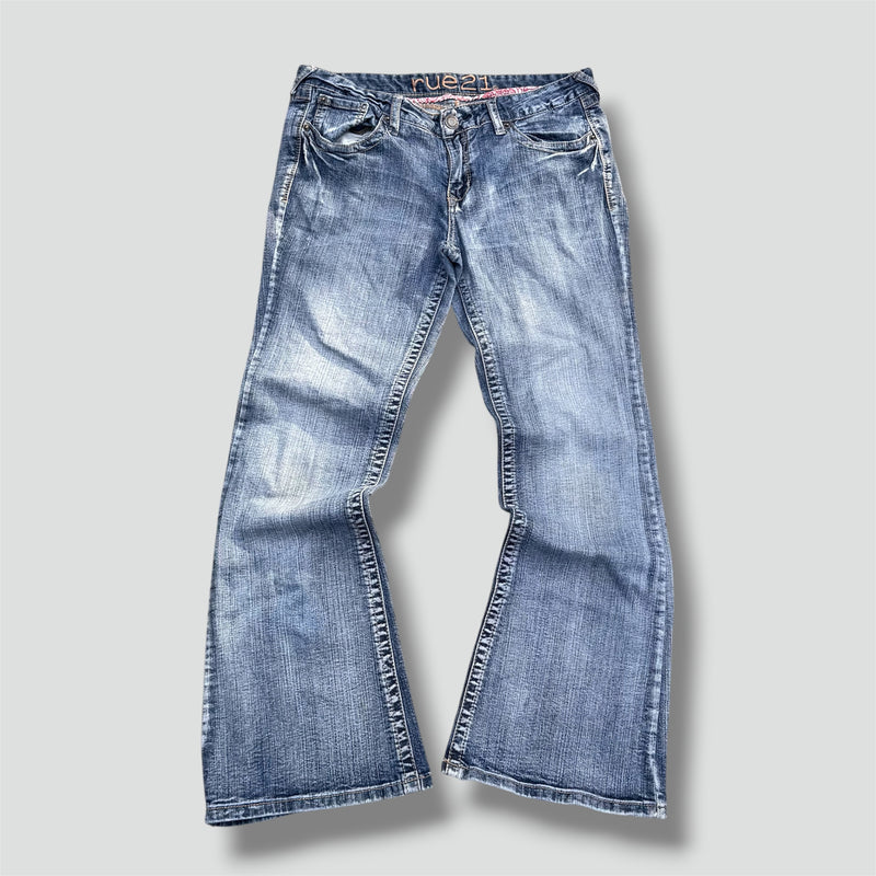 Sourced limited accessories and clothes Rue 21 Y2K bootcut wide leg light jeans – Secondhand Streetwear