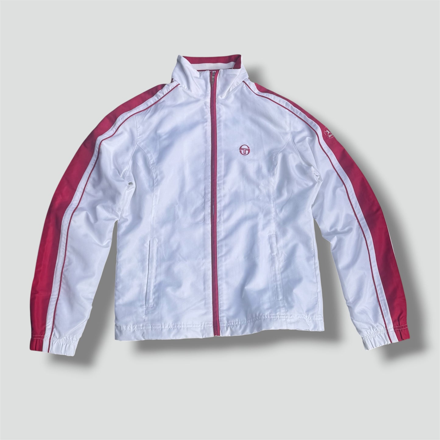 Sergio Tacchini white and red retro track jacket