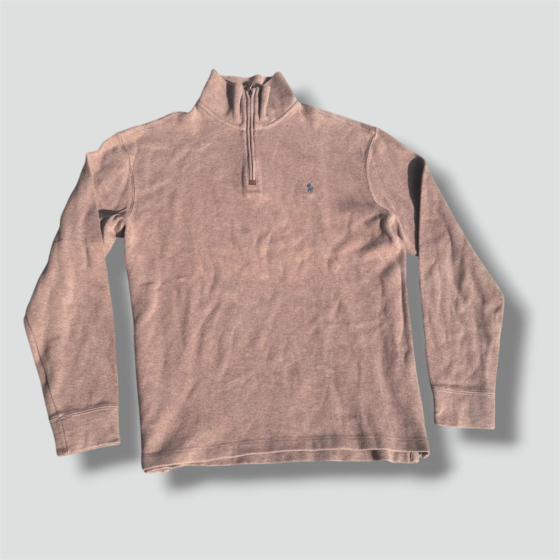 Sourced limited accessories and clothes Polo Ralph Lauren brown vintage quarter zip – Secondhand Streetwear
