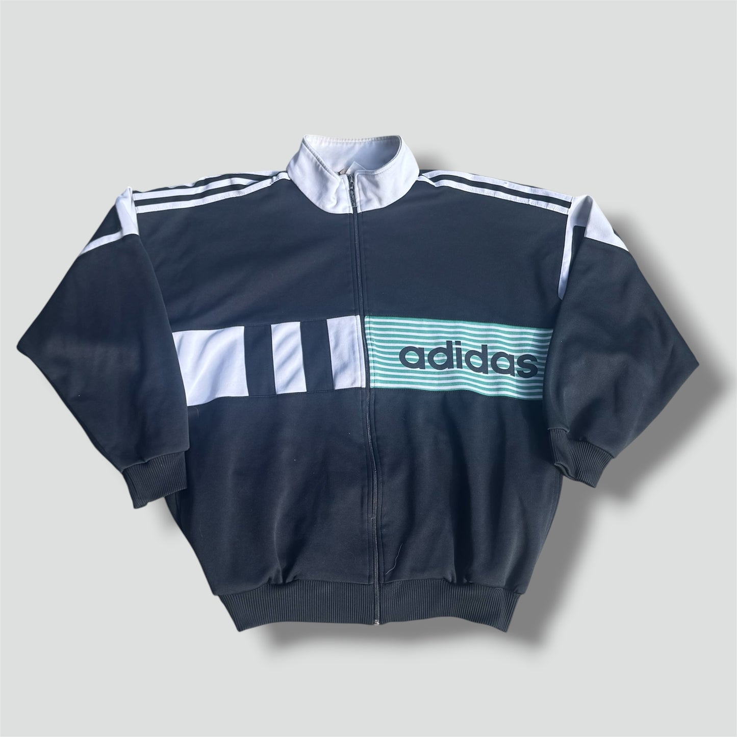 Adidas vintage block black track jacket
