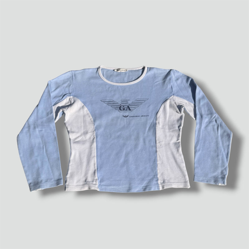Sourced limited accessories and clothes Giorgio Armani vintage blue longsleeve – Secondhand Streetwear