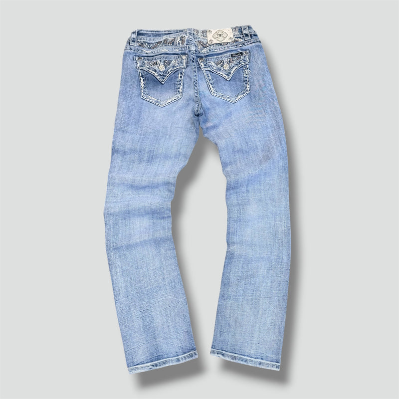 Sourced limited accessories and clothes Miss Me mid rise straight Y2K jeans – Secondhand Streetwear