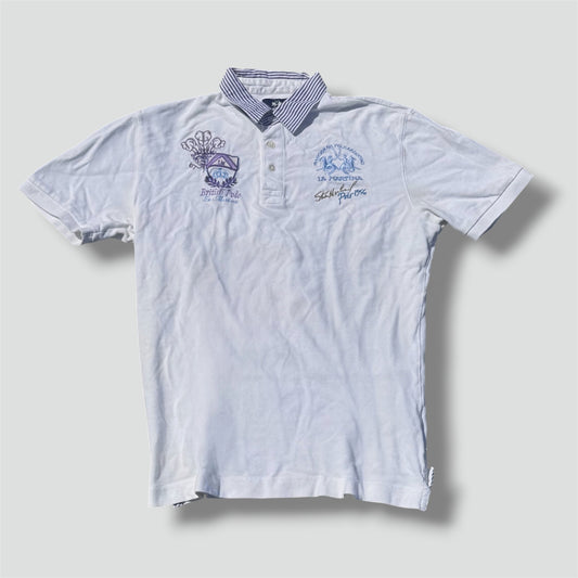La Martina vintage white British poloshirt