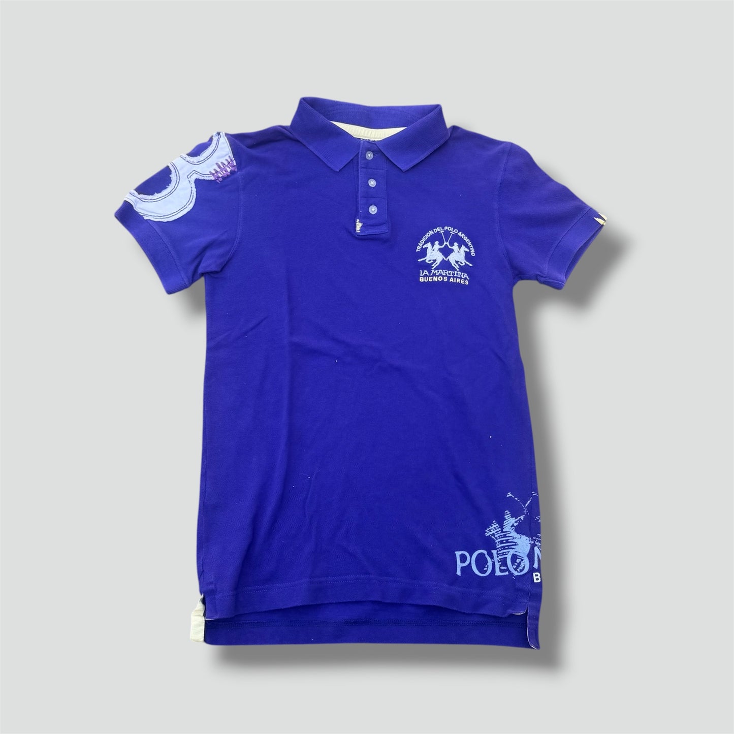 La Martina Buenos Aires blue vintage poloshirt