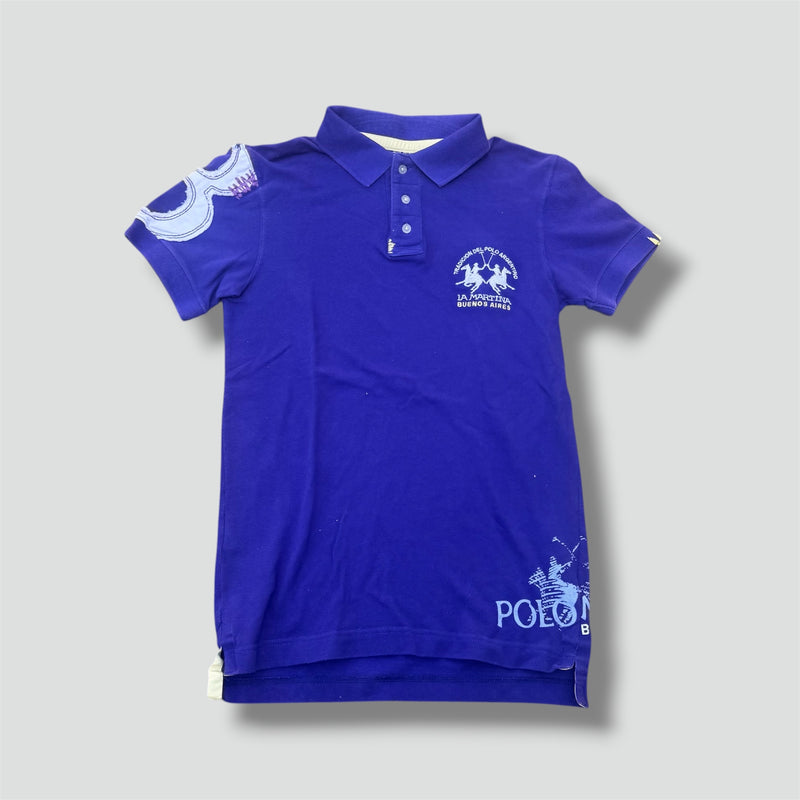 Sourced limited accessories and clothes La Martina Buenos Aires blue vintage poloshirt – Secondhand Streetwear