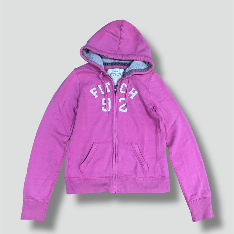 Sourced limited accessories and clothes Abercrombie & Fitch pink zip-up hoodie – Secondhand Streetwear