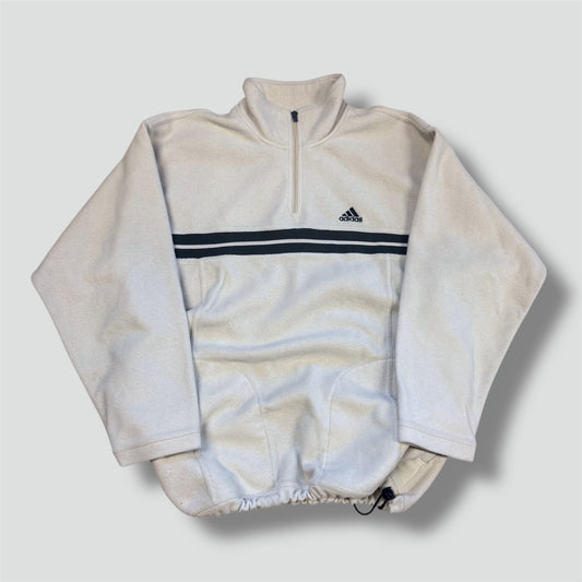 Adidas retro white oversized fleece sweatshirt
