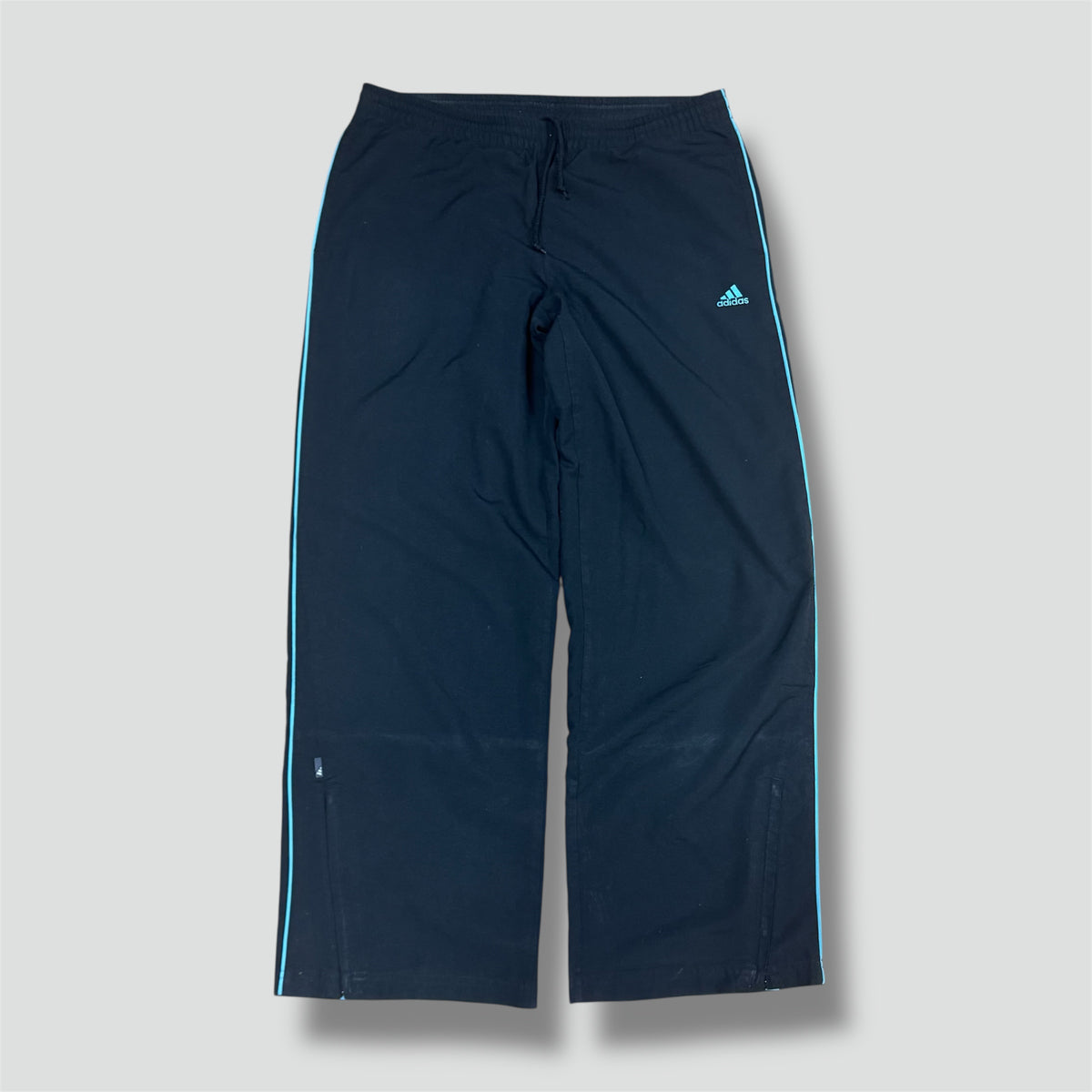 Adidas streetwear black baggy trackpants