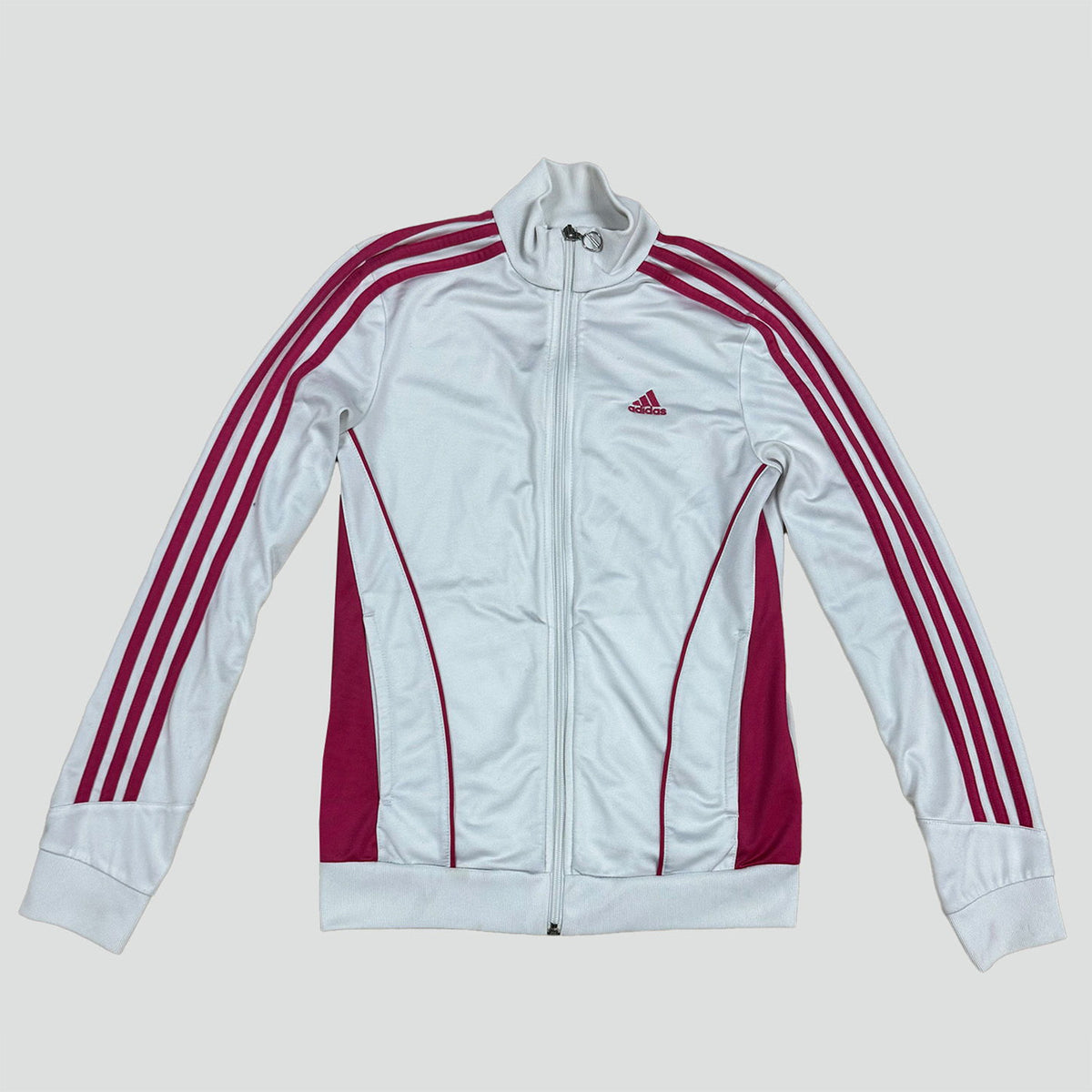 Adidas streetwear style y2k track jacket in white