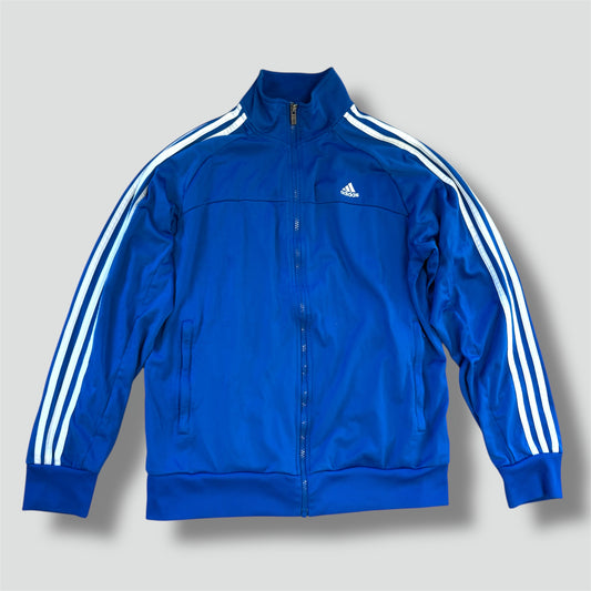Adidas three stripes vintage blue track jacket