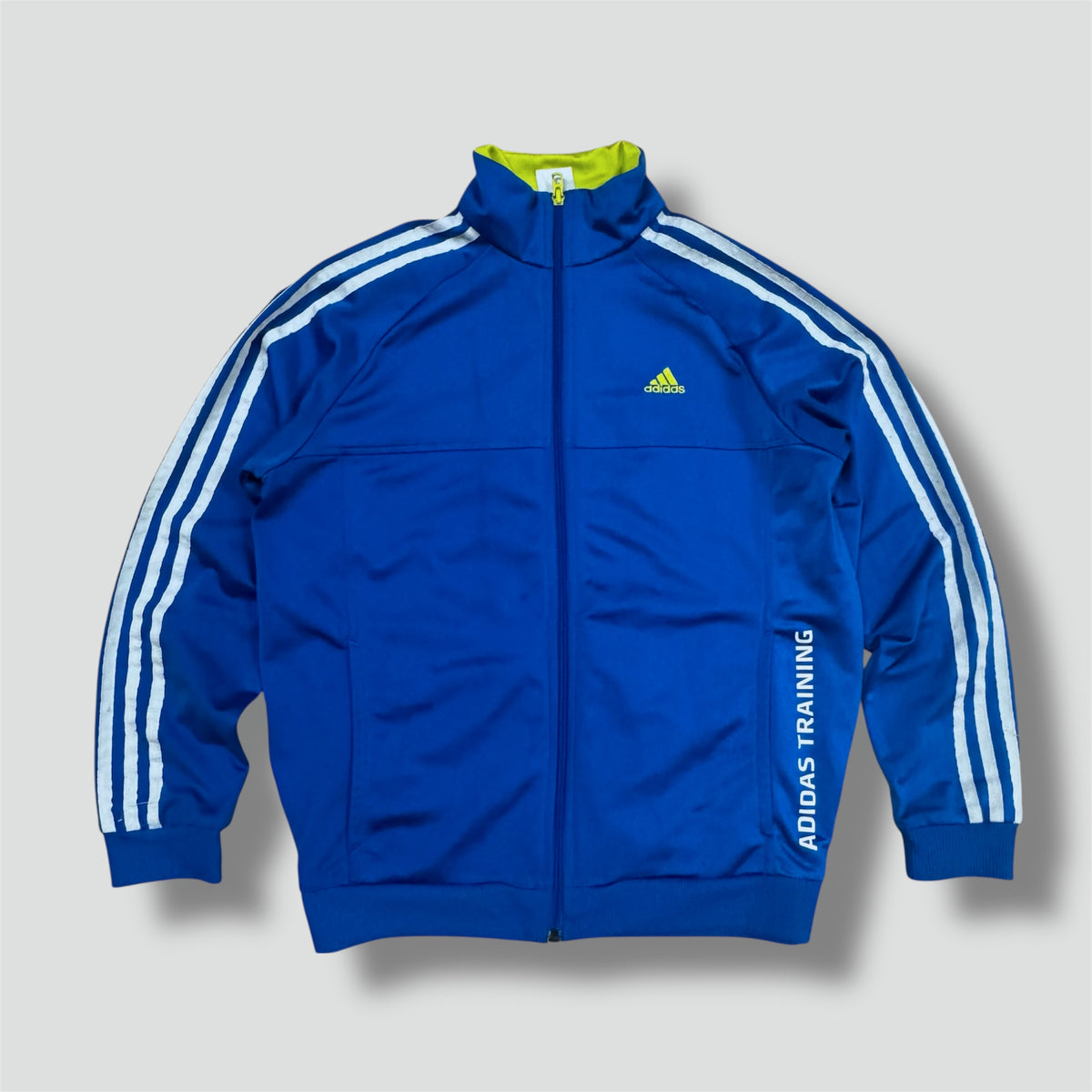 Adidas training vintage blue track jacket