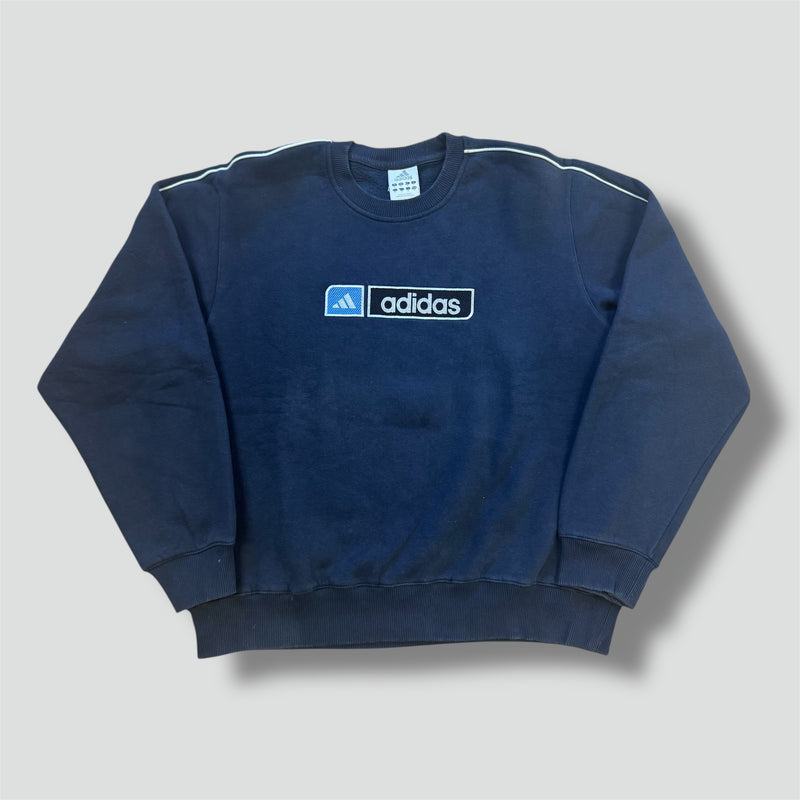Sourced limited accessories and clothes Adidas vintage 90s blue sweatshirt – Secondhand Streetwear
