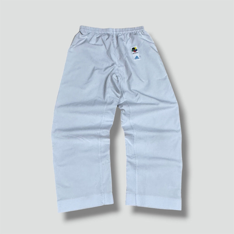 Sourced limited accessories and clothes Adidas WKF Olympia baggy white track pants – Secondhand Streetwear