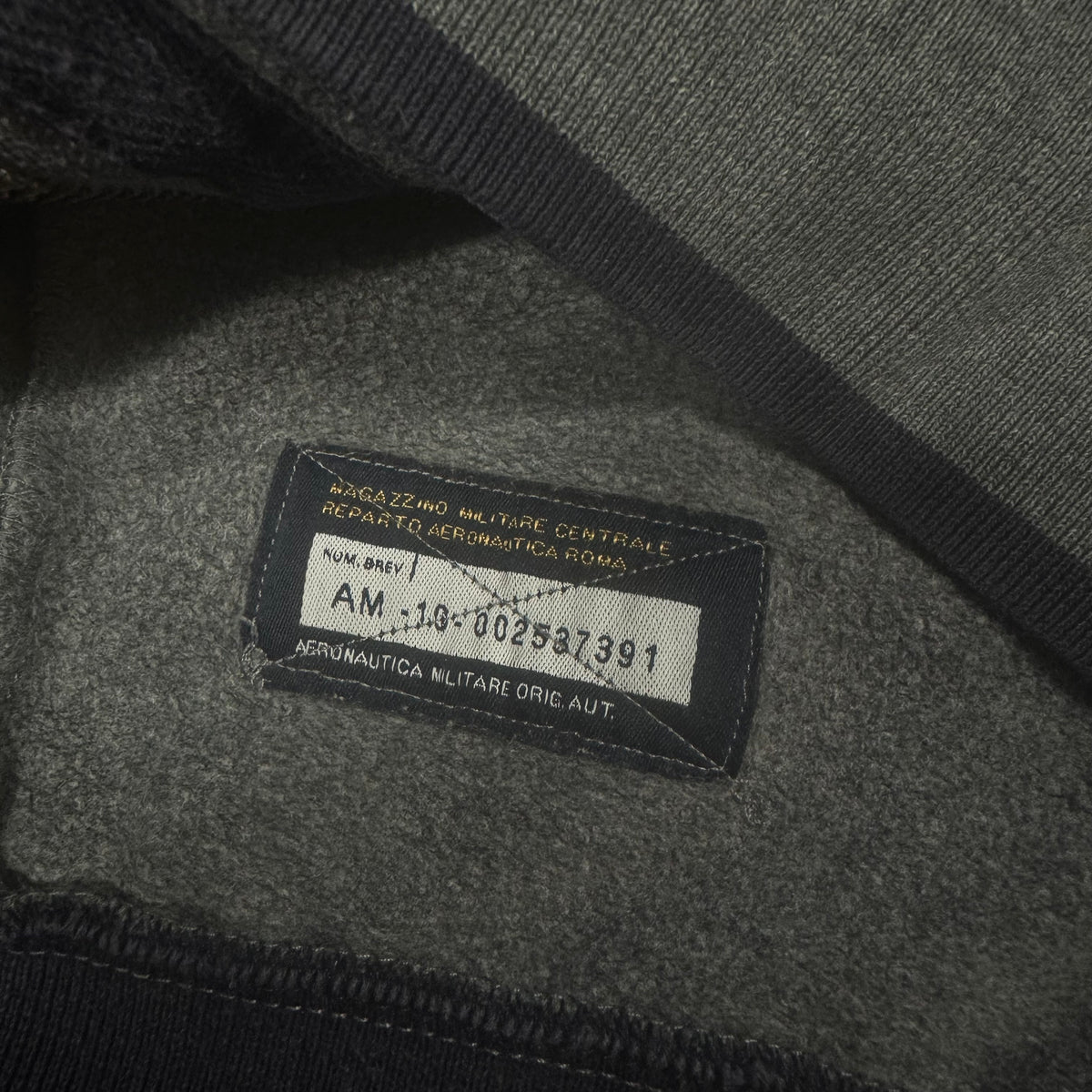 Aeronautica Militare vintage grey zip-up – Close-up 5