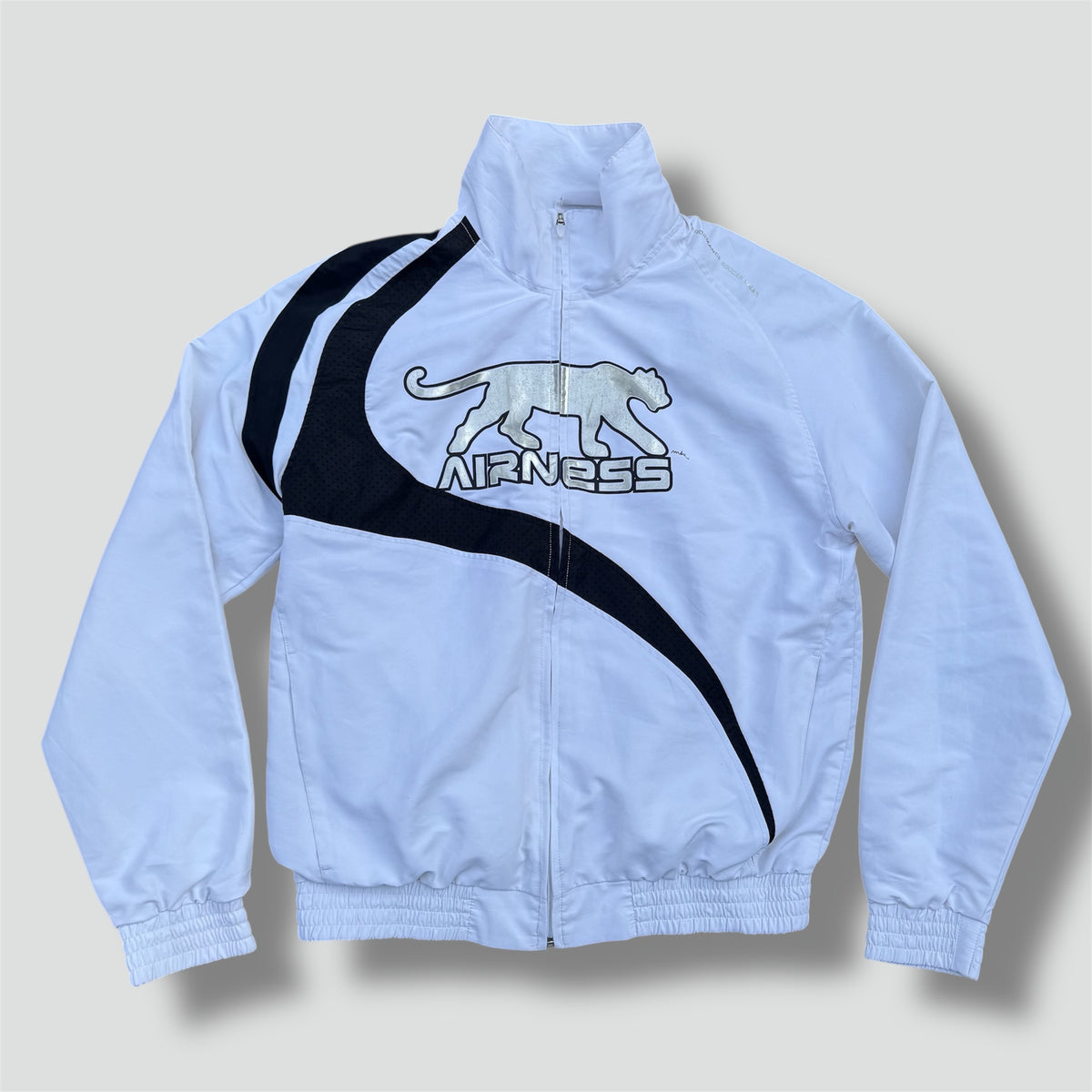 Airness silver panther streetwear track jacket