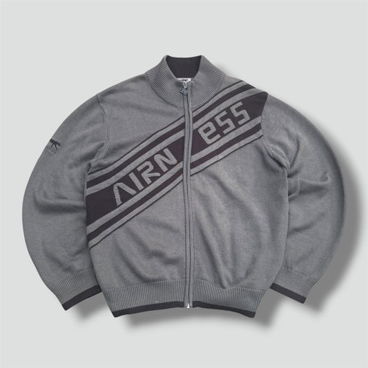 Airness streetwear 00s grey knitted cardigan