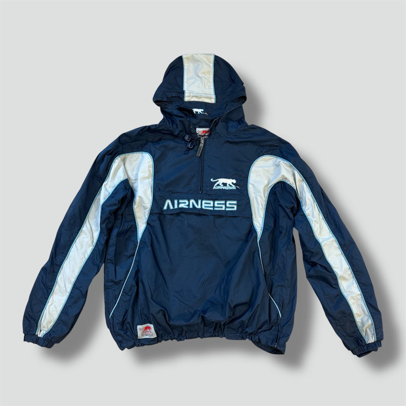 Sourced limited accessories and clothes Airness streetwear navy blue rainprotective hoodie – Secondhand Streetwear