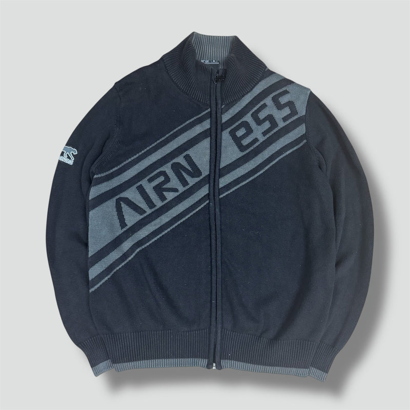 Sourced limited accessories and clothes Airness vintage black knitted jacket – Secondhand Streetwear