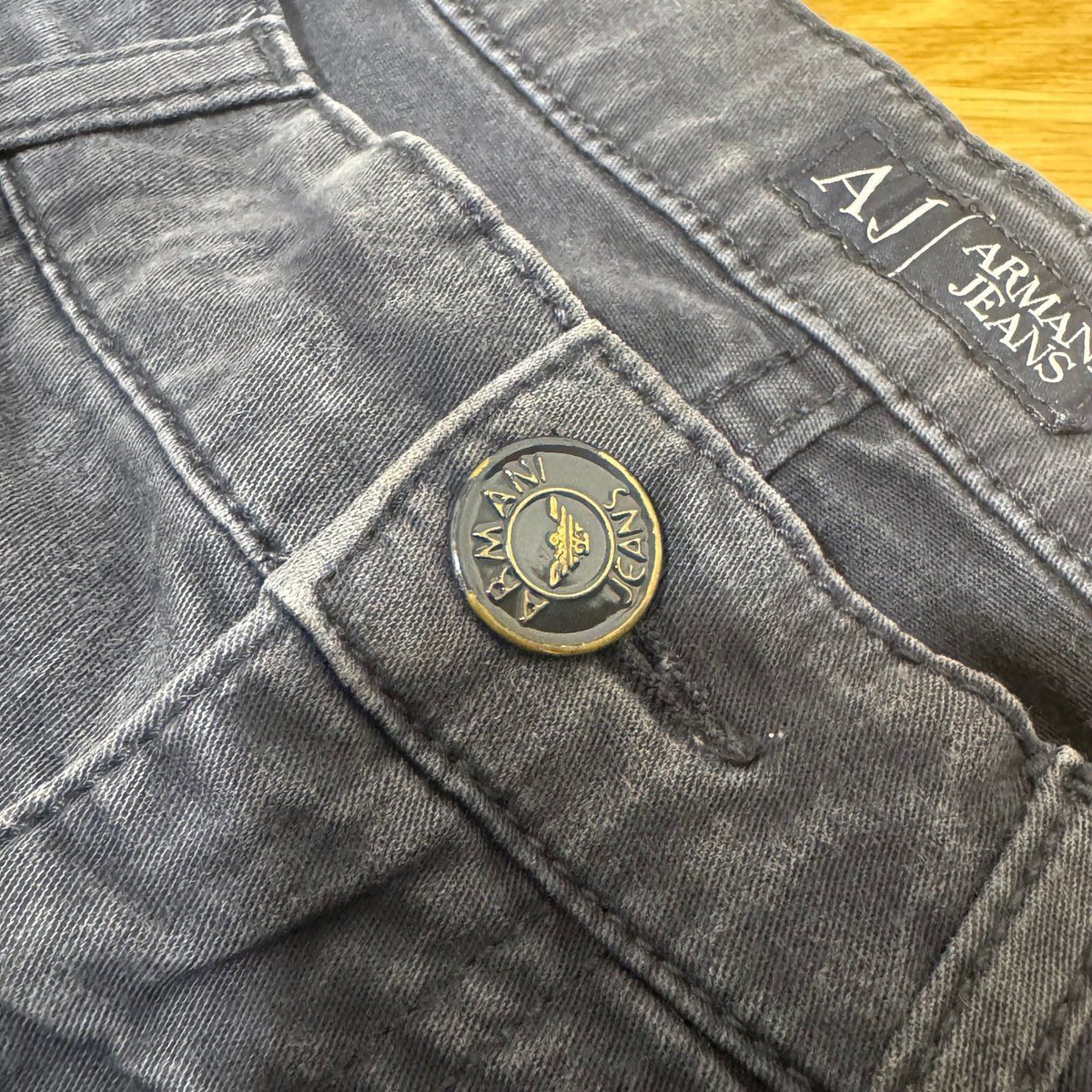 Armani Jeans black classic pants – Close-up 3