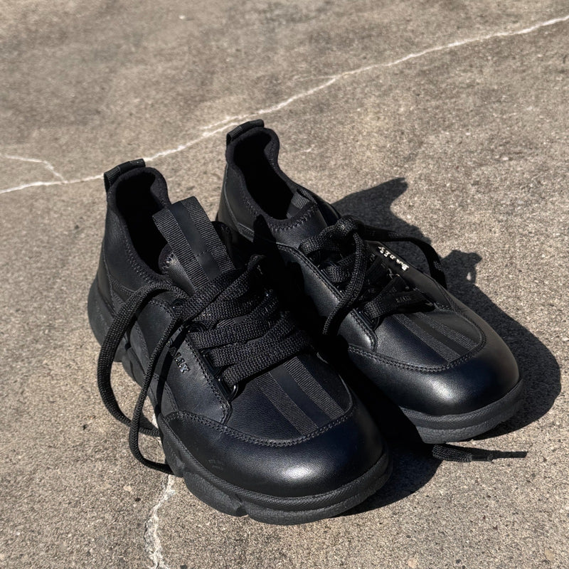 Detailansicht: Sourced limited accessories and clothes Bally Switzerland black sneakers – Logo, Nähte oder Material