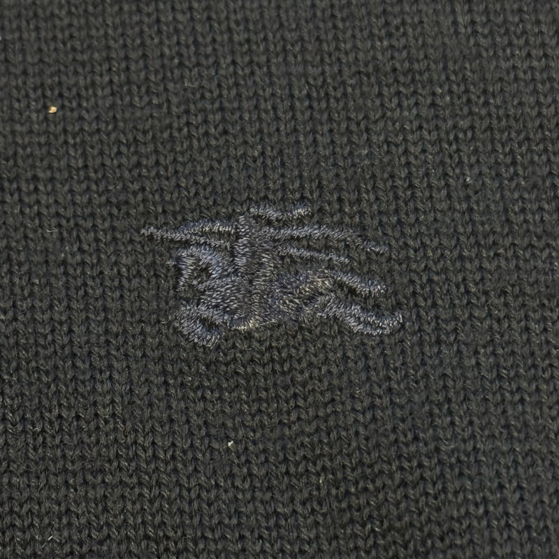Detailansicht: Sourced limited accessories and clothes Burberry London dark blue merino wool sweater – Logo, Nähte oder Material
