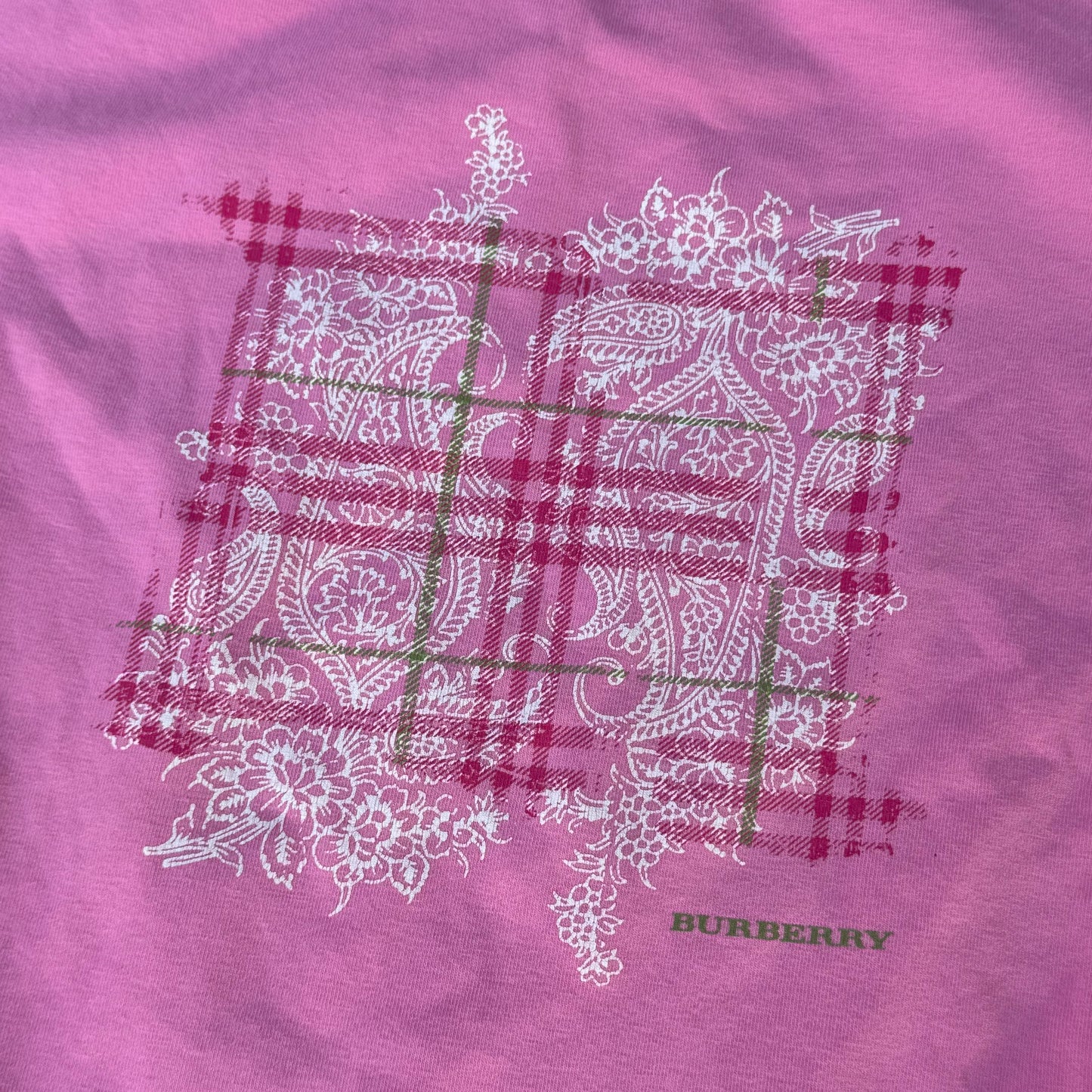 Burberry London pink graphic womens t-shirt – Close-up 1