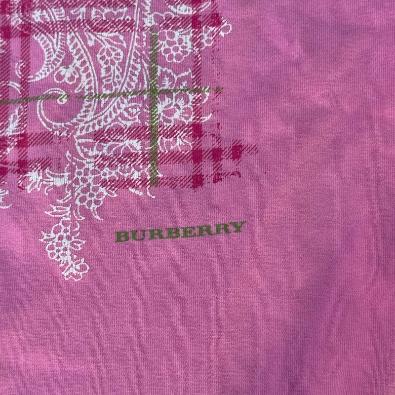 Detailansicht: Sourced limited accessories and clothes Burberry London pink graphic womens t-shirt – Logo, Nähte oder Material