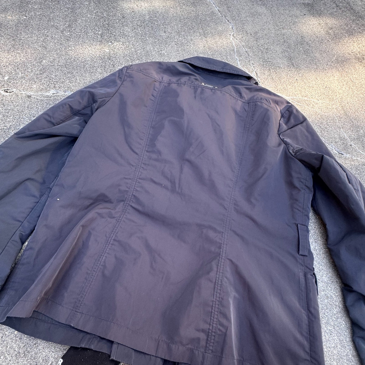 Burberry London retro black designer raincoat – Close-up 4