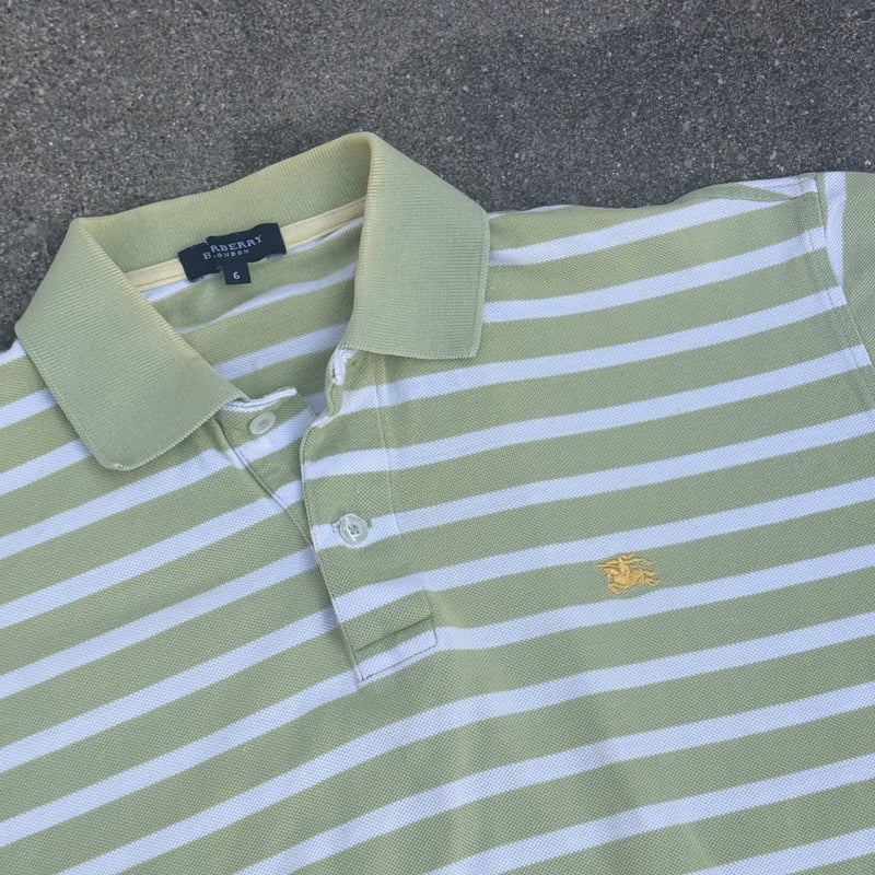 Detailansicht: Sourced limited accessories and clothes Burberry London vintage 90s striped poloshirt – Logo, Nähte oder Material