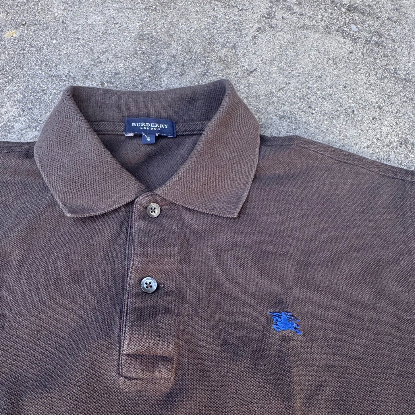 Burberry London vintage brown poloshirt – Close-up 1