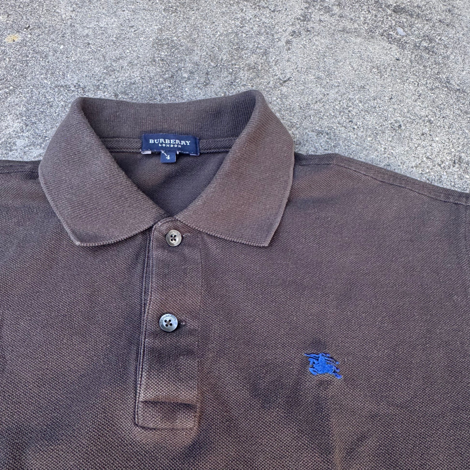 Burberry London vintage brown poloshirt – Close-up 1