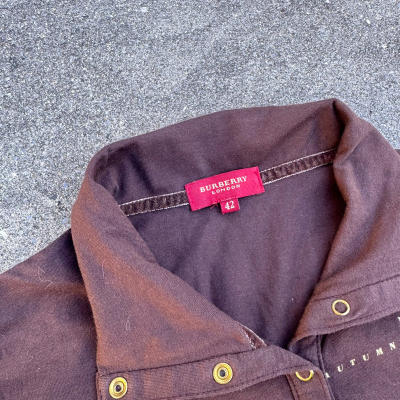 Detailansicht: Sourced limited accessories and clothes Burberry London vintage brown women's polo – Logo, Nähte oder Material