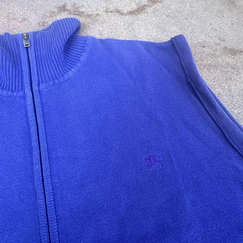 Detailansicht: Sourced limited accessories and clothes Burberry London vintage purple knitted vest – Logo, Nähte oder Material
