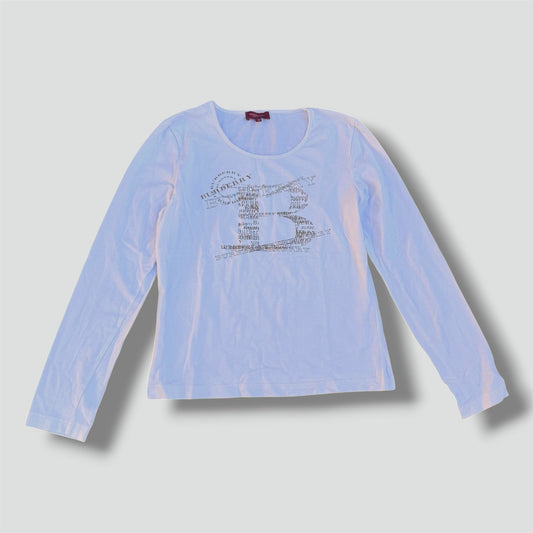 Burberry London Y2K graphic white longsleeve