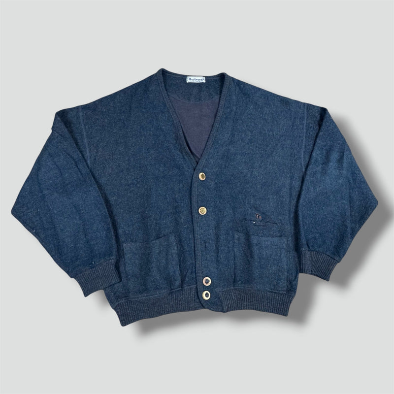 Sourced limited accessories and clothes Burberry's Lambswool vintage blue cardigan – Secondhand Streetwear