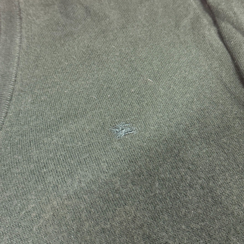 Detailansicht: Sourced limited accessories and clothes Burberry's of London green vintage wool sweatshirt – Logo, Nähte oder Material