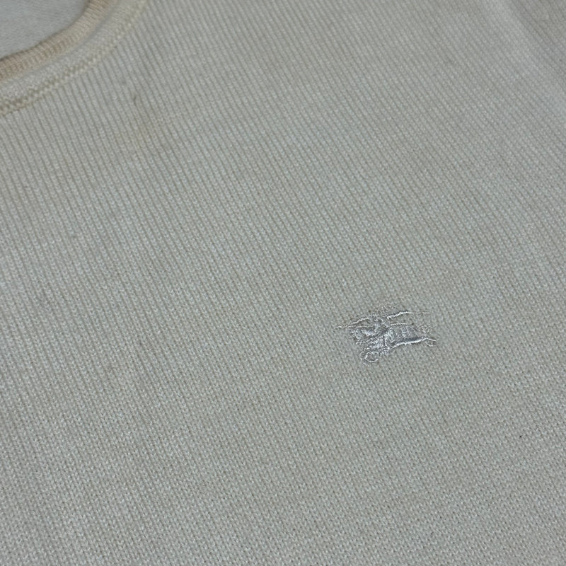 Detailansicht: Sourced limited accessories and clothes Burberry’s cream color women’s wool sweater – Logo, Nähte oder Material