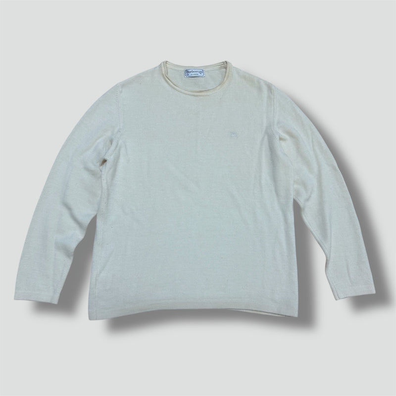 Sourced limited accessories and clothes Burberry’s cream color women’s wool sweater – Secondhand Streetwear