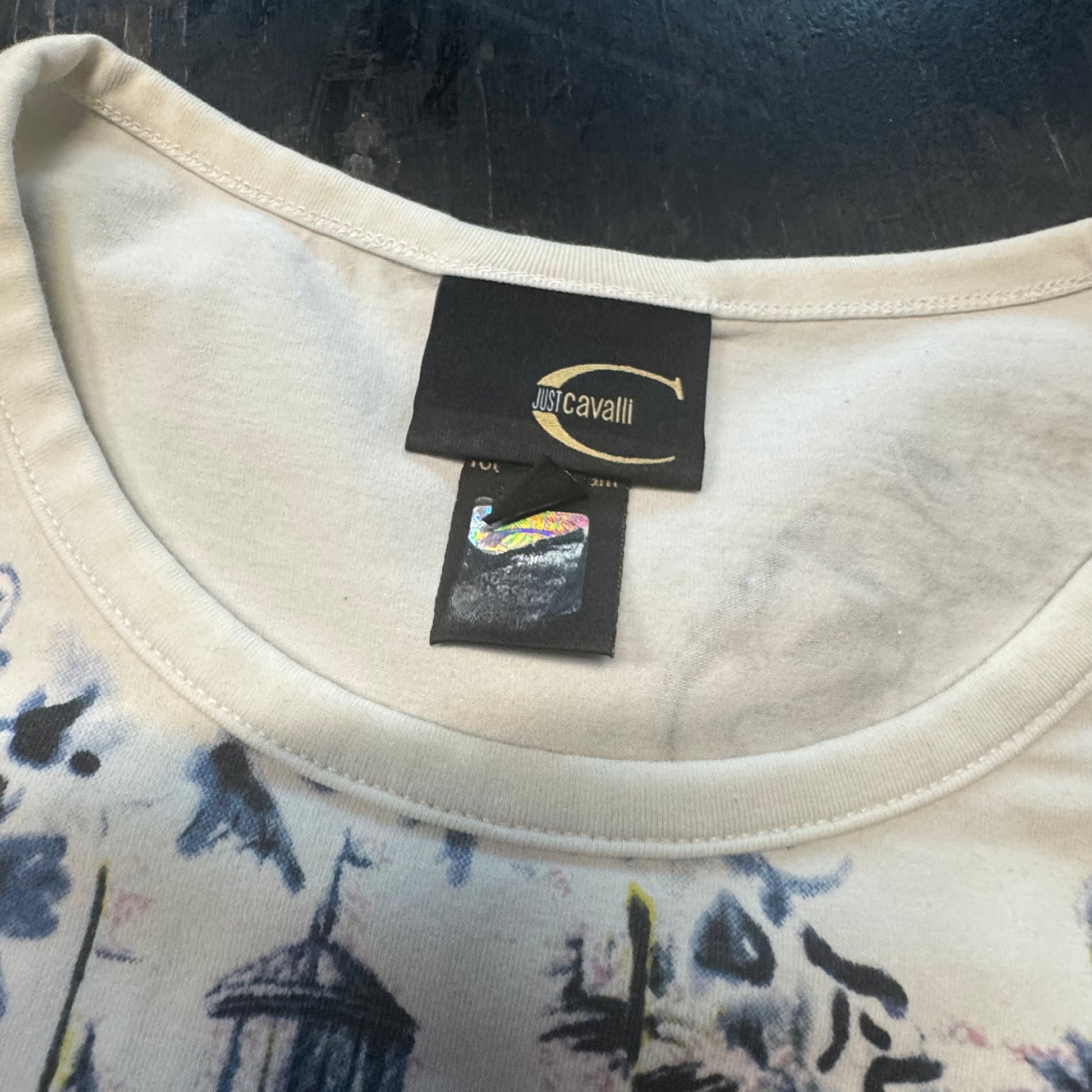 Cavalli vintage painted t-shirt – Close-up 1